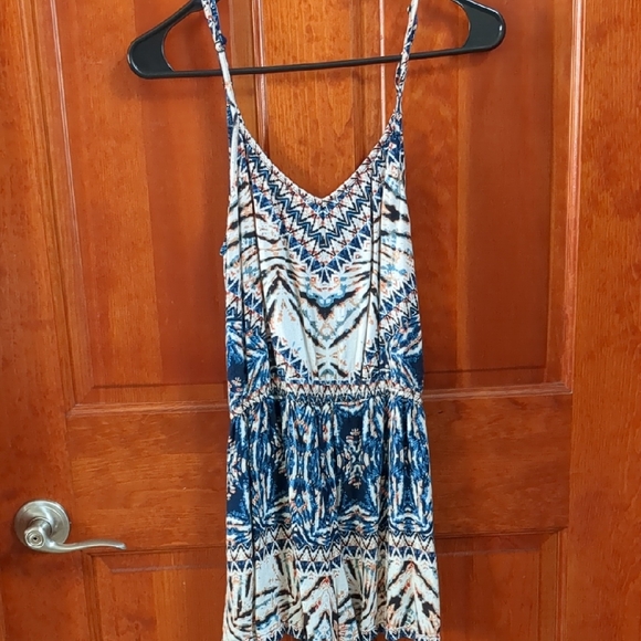 Bohemian Print Spaghetti Strap Romper - Picture 1 of 5